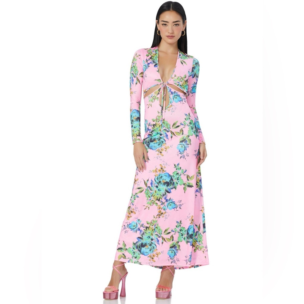 NWT AFRM Isola Cutout Detail Long Sleeve Ankle Dress. Size XL